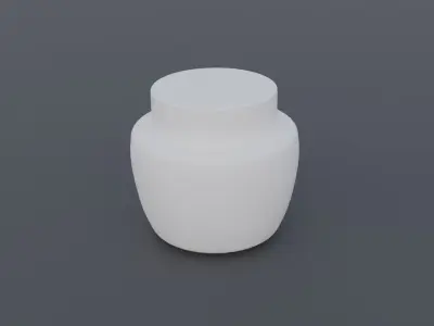 Cream Jar 01 3D model