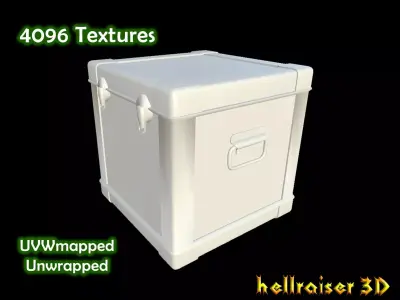 Crate storage box Low-poly 3D model