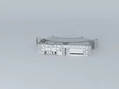 Pizza Cono Cafe using THORN Light Fitting Concavia Free 3D model