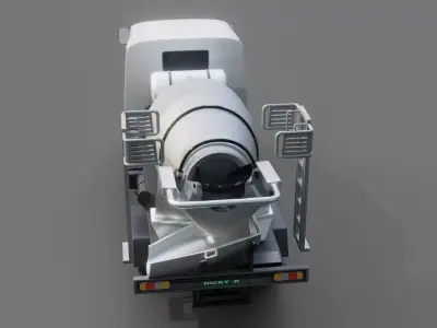 Hino 300 Concrete Mixer truck 3D model
