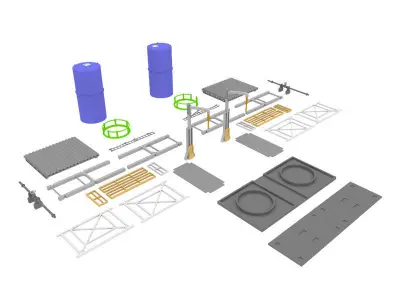 Cargo storage tank model 1 87 HO scale for railway diorama  3D print model