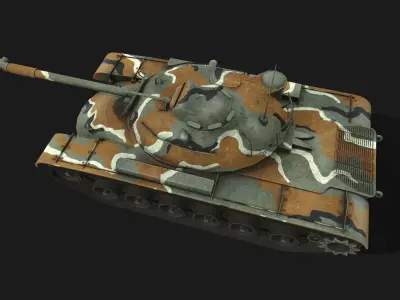 Tank M48A3 Low-poly 3D model