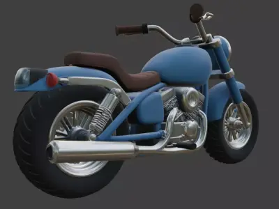Cartoon Motorcycle 3D Model 3D model order