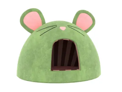 Mouse Meow Hut Cat Hut Cat Tent Green 3D model