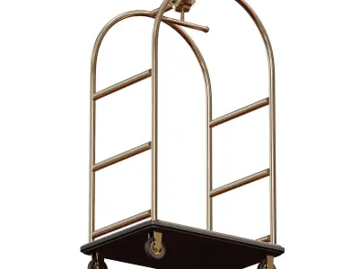 Hotel trolley on wheels 3D model