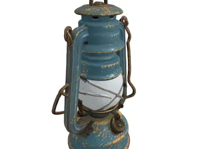 Vintage Kerosene Lantern 3D Model Low-poly 3D model