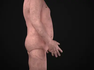 old creepy doll 3 LODs Low-poly 3D model