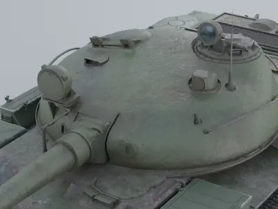 T-62 soviet main battle tank T62 3D model