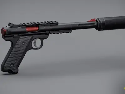 Ruger Mark IV Tactical 3D model Low-poly 3D model
