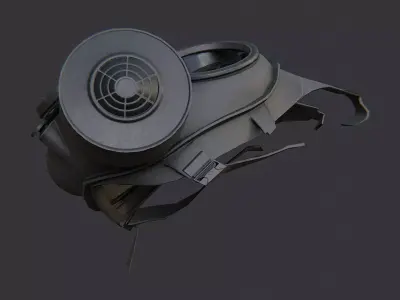 Gas Mask Stow Accessory for Tactical Figures Low-poly 3D model