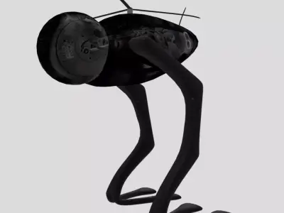 Sci-fi Drone Rigged and Animated 3D model