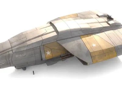 Transport spaceship Low-poly 3D model purchase