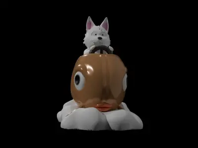 dog model high poly  3D print model