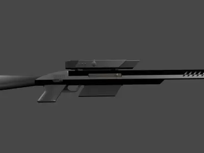 sniper rifle 3D model 5