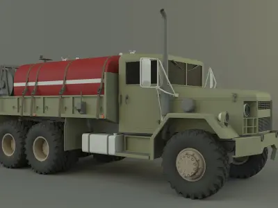 military tanker truck 3D model
