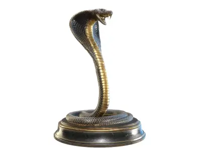 Snake Cobra Sculpture 3D model
