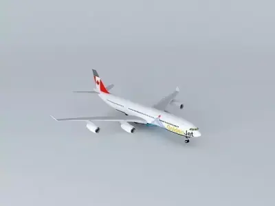 GoldenJet Airbus A340-200 "Canadian Iceberg" Free 3D model