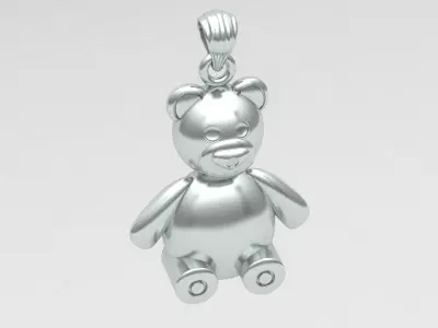 Teddy pendant 03  3D print model purchase