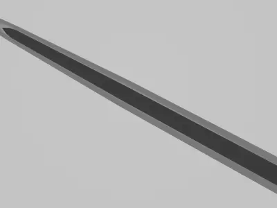 a great steel sword game ready Free low-poly 3D model