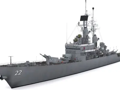 CG 22 - USS England Low-poly 3D model