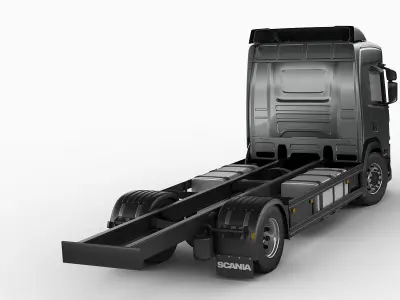 Box rigid truck P-series 2018 3D model