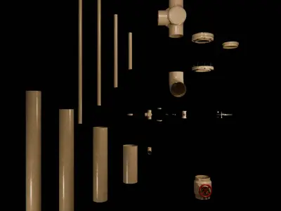 Modular Pipes Low-poly 3D model by mintymeta from CGTrader