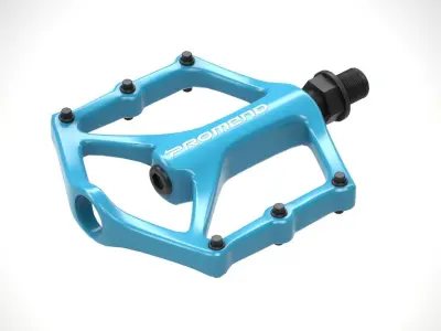 PROMEND MTB CNC Pedal Blue Low-poly 3D model