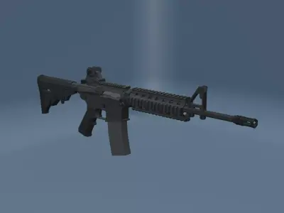 LOW POLY M4A1 Free low-poly 3D model