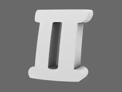 Space Knights V10K Standard Roman Numeral 02 Shoulder Symbols 3D print model