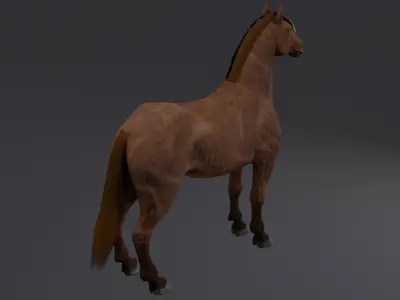 Horse PBR Low-poly 3D model