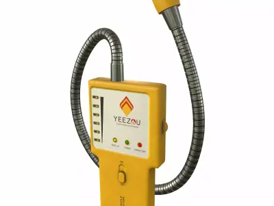 Combustible Natural Gas Leak Detector Low Poly Low-poly 3D model