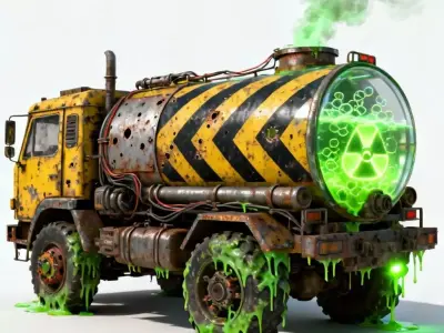 Toxic Tide Waste Tanker 3D Model Low-poly 3D model