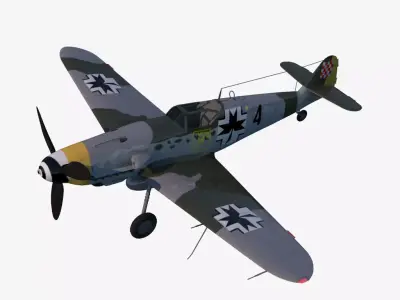 Bf109 G-10 Free low-poly 3D model