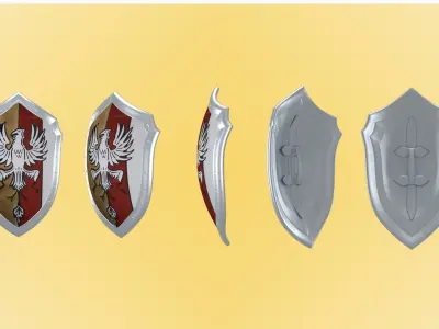 Lowpoly Shield lord of rings Free low-poly 3D model