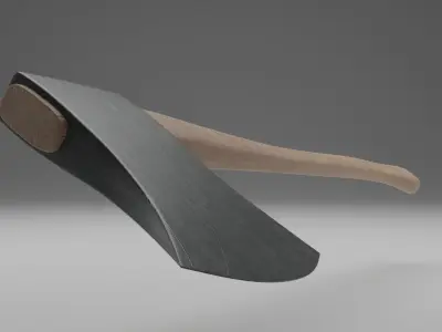 Axe wooden with good visual condition 3d model game-ready Low-poly 3D model