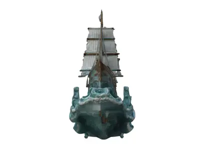 Fantasy Sailing ship 3D model