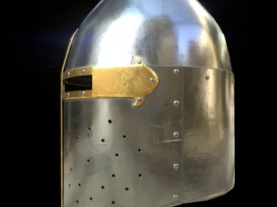 Sugarloaf Helmet Low-poly 3D model