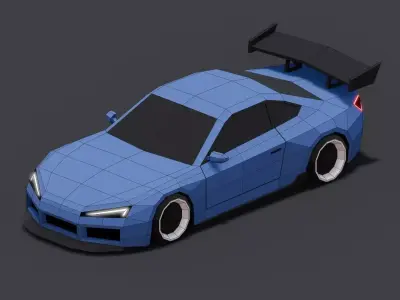 Drift Car Low-poly 3D model