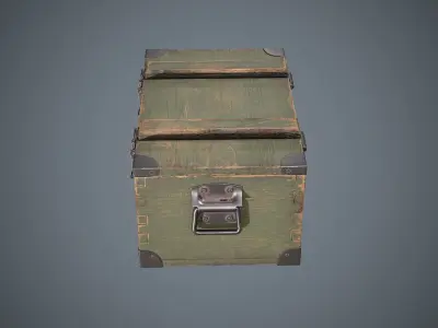 Military Box Container Low-poly 3D model