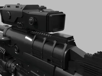 Assault Rifle Low-poly 3D model purchase