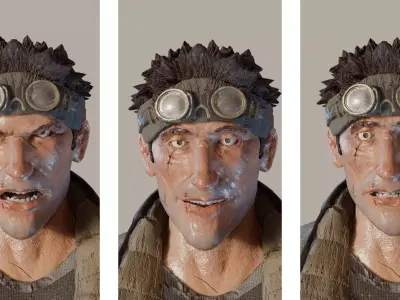 Post-Apocalyptic Survivor  Game Ready Character  Low-poly 3D model