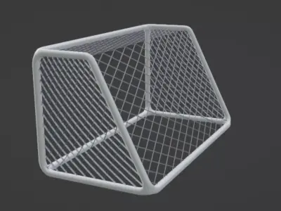Soccer Goal Low-poly 3D model