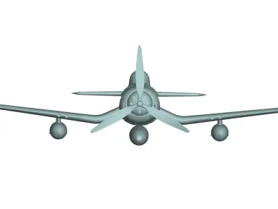 Vought F4U Corsair 3D model shop