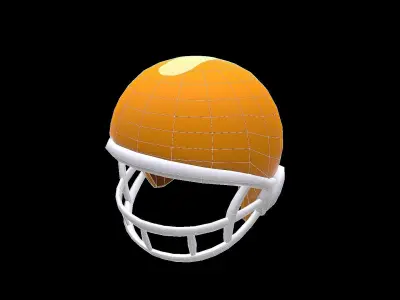 Toon Style sports Helmet 3d model for mobile game  Low-poly 3D model