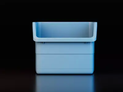 Plastic Storage Bin Free low-poly 3D model