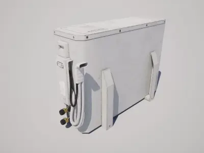 Air Conditioner Low-poly 3D model 5
