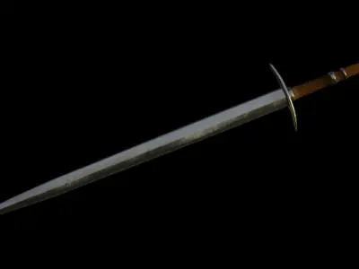 Medieval Longsword 3D model