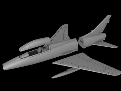 F-100 SUPER SABRE SCALE 1-72 Printable Files 3D print model