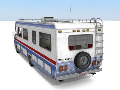 80s Motorhome Low-poly 3D model