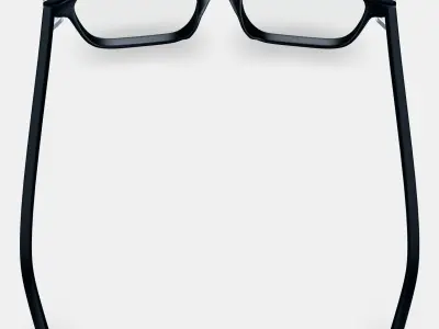 Crane Low Bridge Fit Eyeglasses in Black Matte Eclipse 3D model